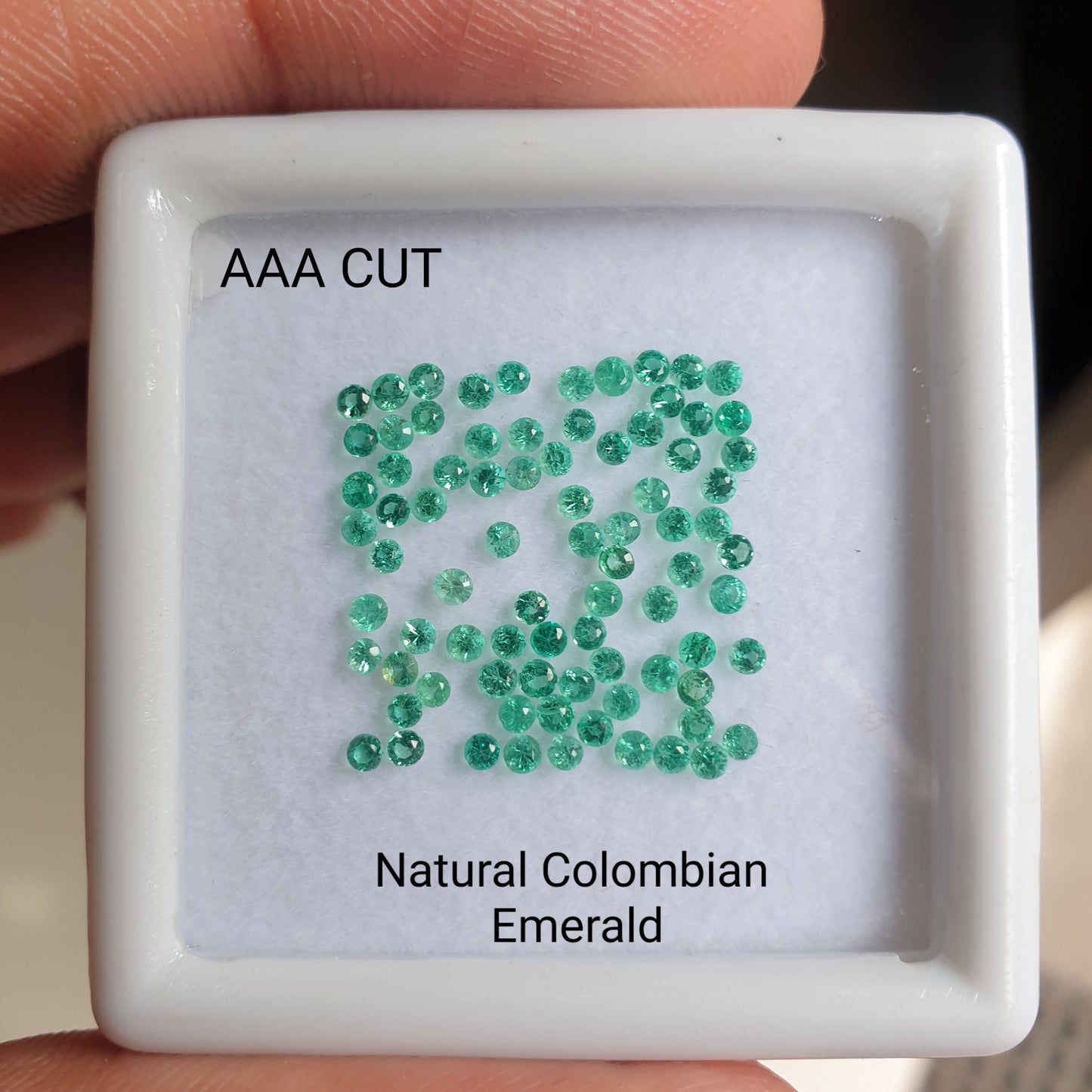 AAA Cut Round Emerald Colombian Loose Gemstone For Jewelry, Vivid Green Loose Emerald Sale, 1MM 1.5MM 2MM 2.5MM Emerald Supply Gems For Sale