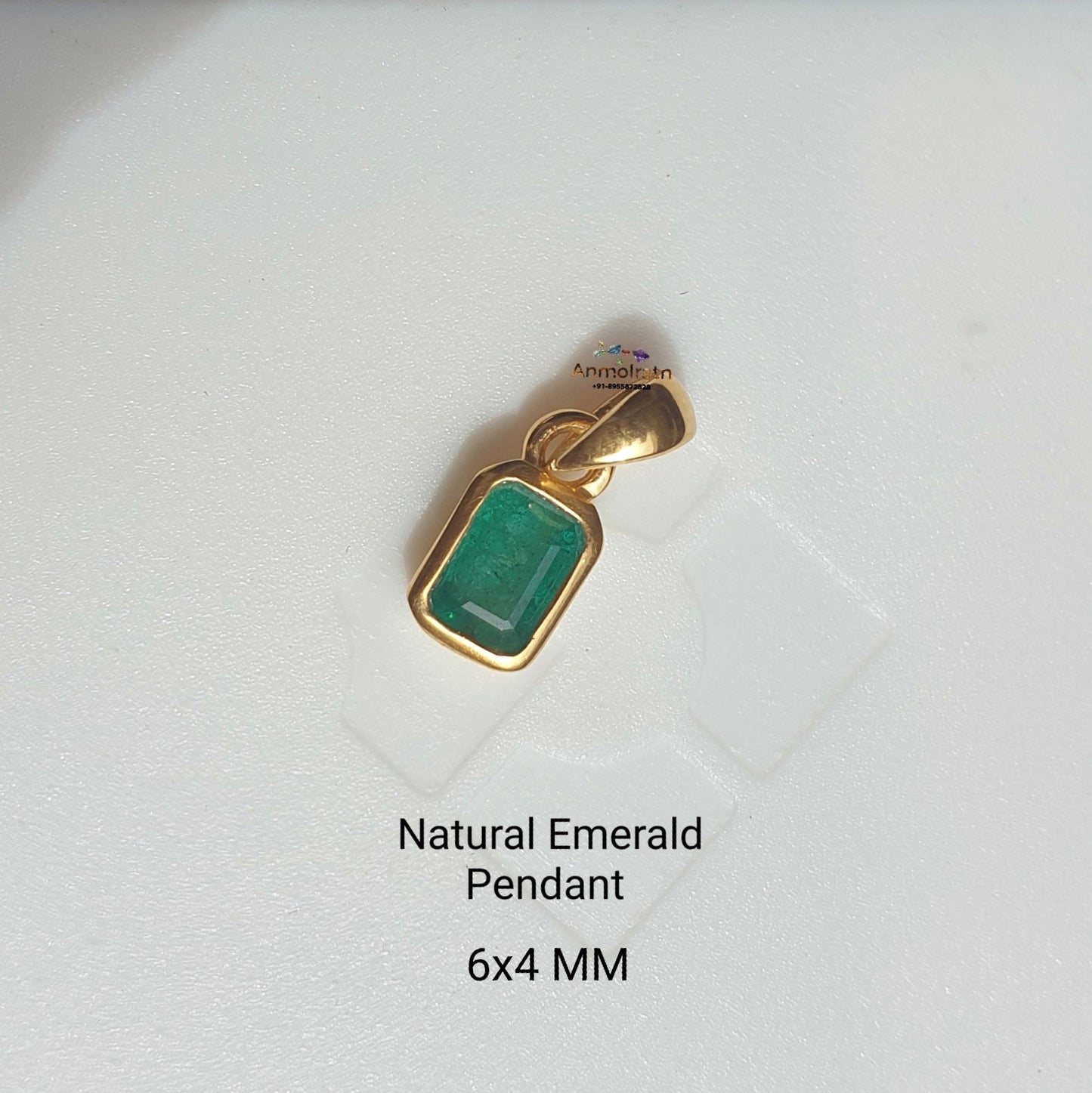 Daily Wear Natural Emerald Bezel Set Birthstone Pendant Emerald Cut Emerald Octagon Pendant For Gift, 14k Green Emerald Silver Pendant Men