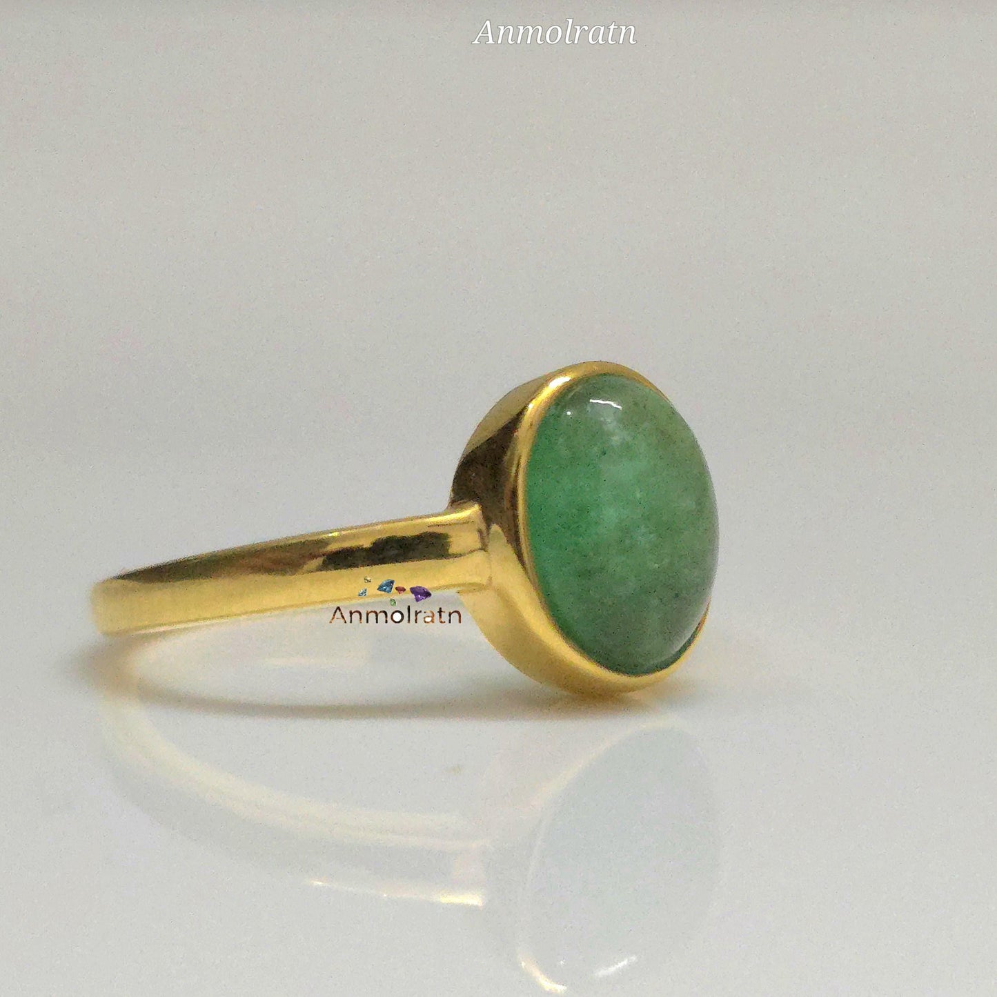 Emerald Cabochon Ring, Green Emerald Solitaire Ring, Emerald Oval Bezel Set Birthstone Ring, Natural Emerald Pinky Ring, 3CT Emerald ring