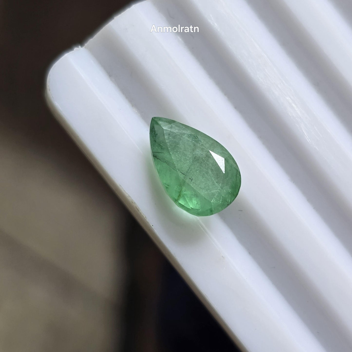 Emerald Pear Cut Teardrop 2.88CT Natural Colombian Emerald For Ring Or Pendant, 12x8MM Untreated Green Emerald Loose For Birthstone Jewelry