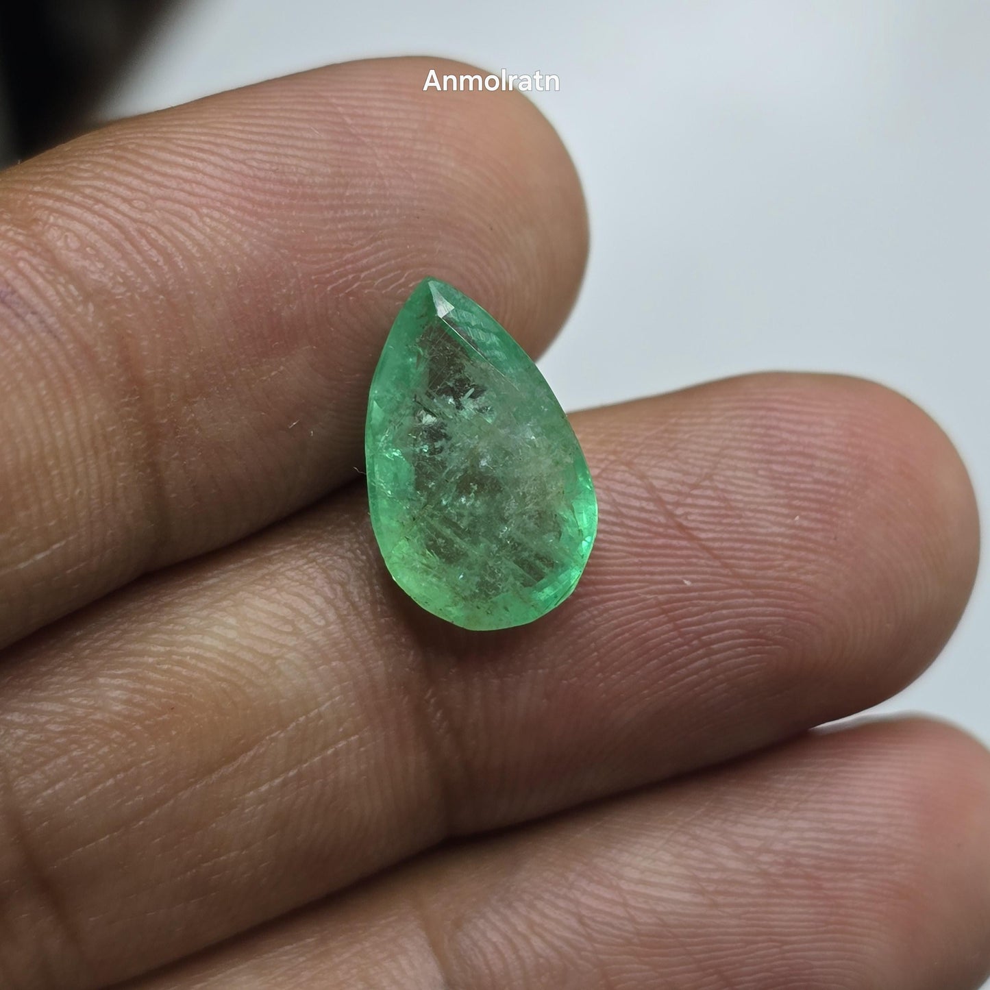 Colombian Emerald Loose Pear Cut For Ring Or Pendant, 3.95CT Emerald Pear Pendant, Natural Emerald Pear For Ring, Custom Emerald Gold Ring