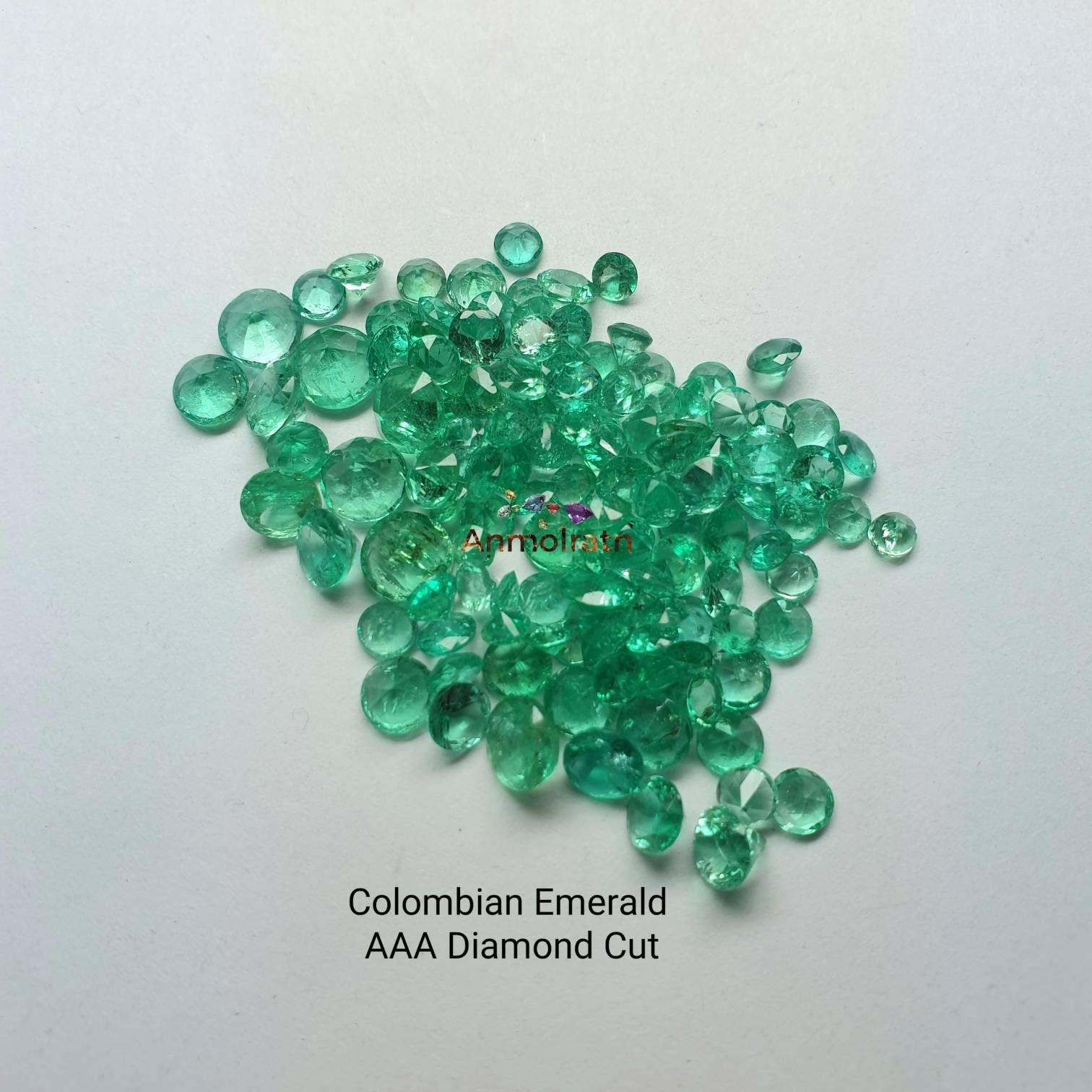 Natural Round Colombian Emerald For Jewelry, Loose Emerald Wholesale, Gems for Sale, 3MM 4MM 5MM 6MM 7MM Round Emerald Loose Gemstone Supply