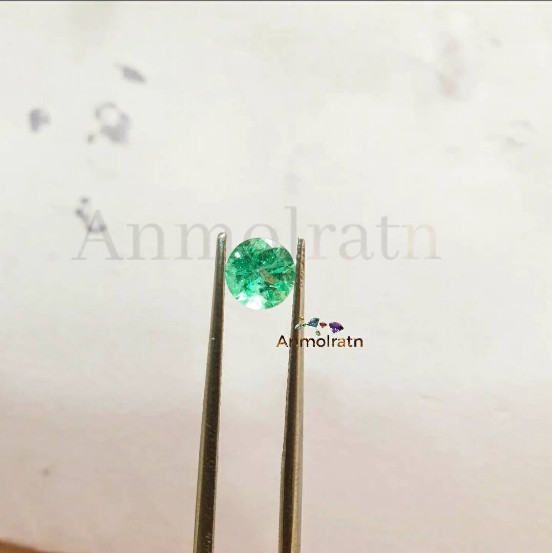 Natural Round Colombian Emerald For Jewelry, Loose Emerald Wholesale, Gems for Sale, 3MM 4MM 5MM 6MM 7MM Round Emerald Loose Gemstone Supply