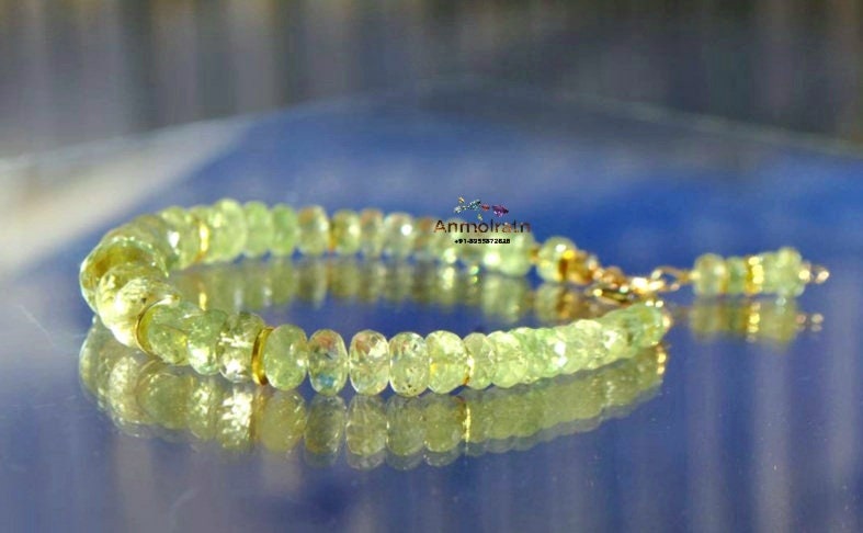 Natural Emerald Bracelet, Untreated Colombian Emerald Beaded Bracelet, Emerald Faceted Dainty Bracelet, Raw Emerald Birthstone Bracelet Gift