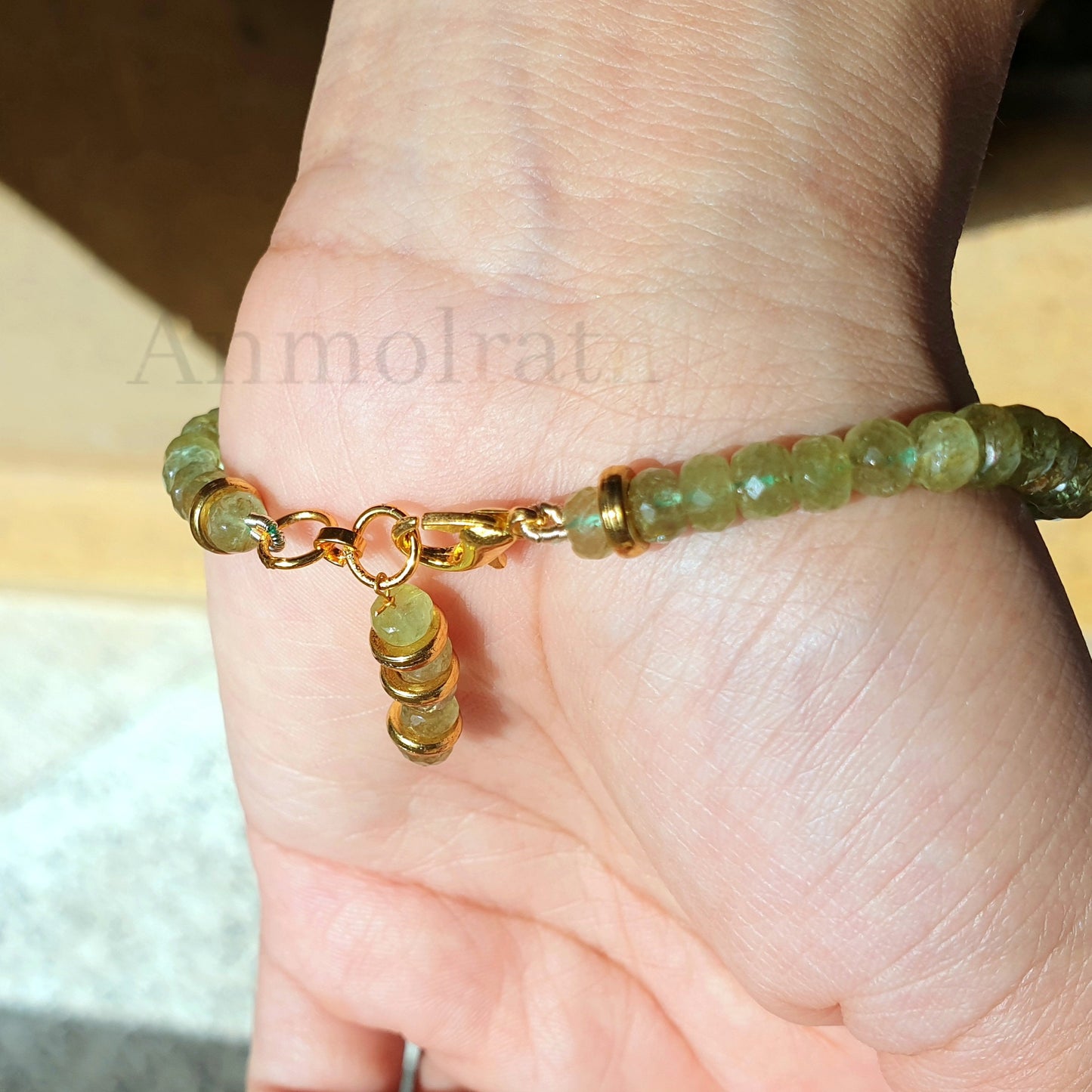 Natural Emerald Bracelet, Untreated Colombian Emerald Beaded Bracelet, Emerald Faceted Dainty Bracelet, Raw Emerald Birthstone Bracelet Gift