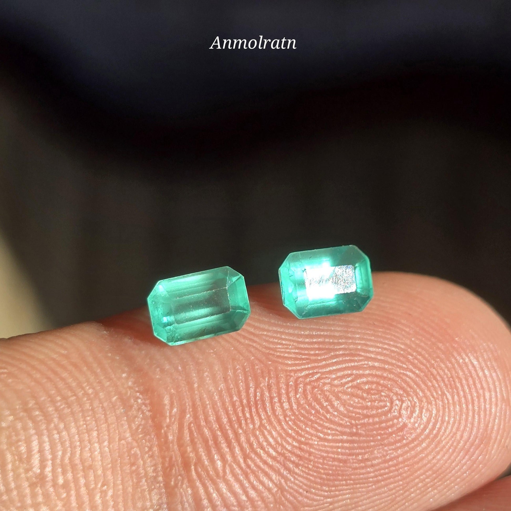 Emerald Cut Emerald Octagon Pair, 6x4MM Vivid Green Natural Emerald Earring Loose Pair 1.20Ct Certified Emerald Cut Pair For Custom Jewelry