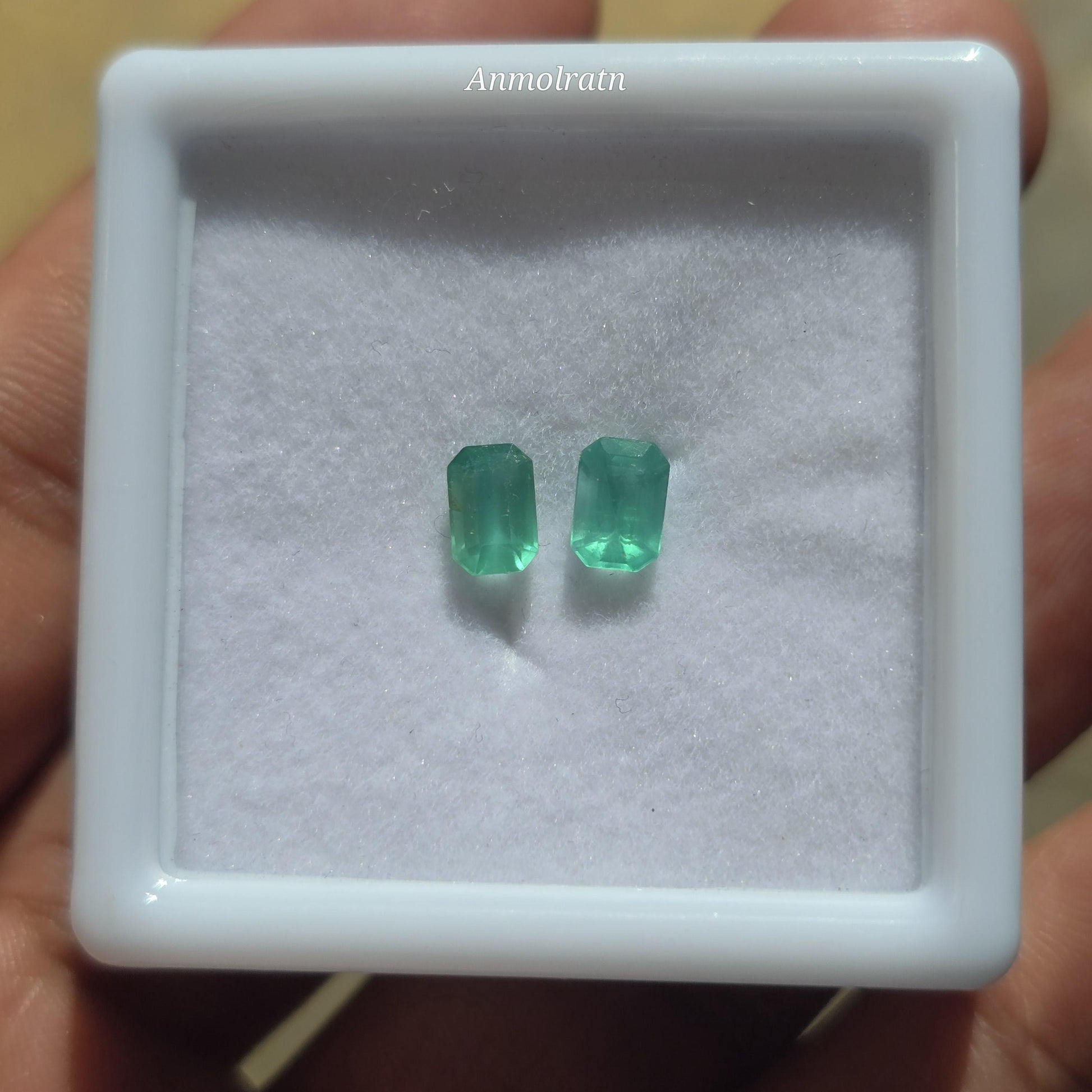 Emerald Cut Emerald Octagon Pair, 6x4MM Vivid Green Natural Emerald Earring Loose Pair 1.20Ct Certified Emerald Cut Pair For Custom Jewelry
