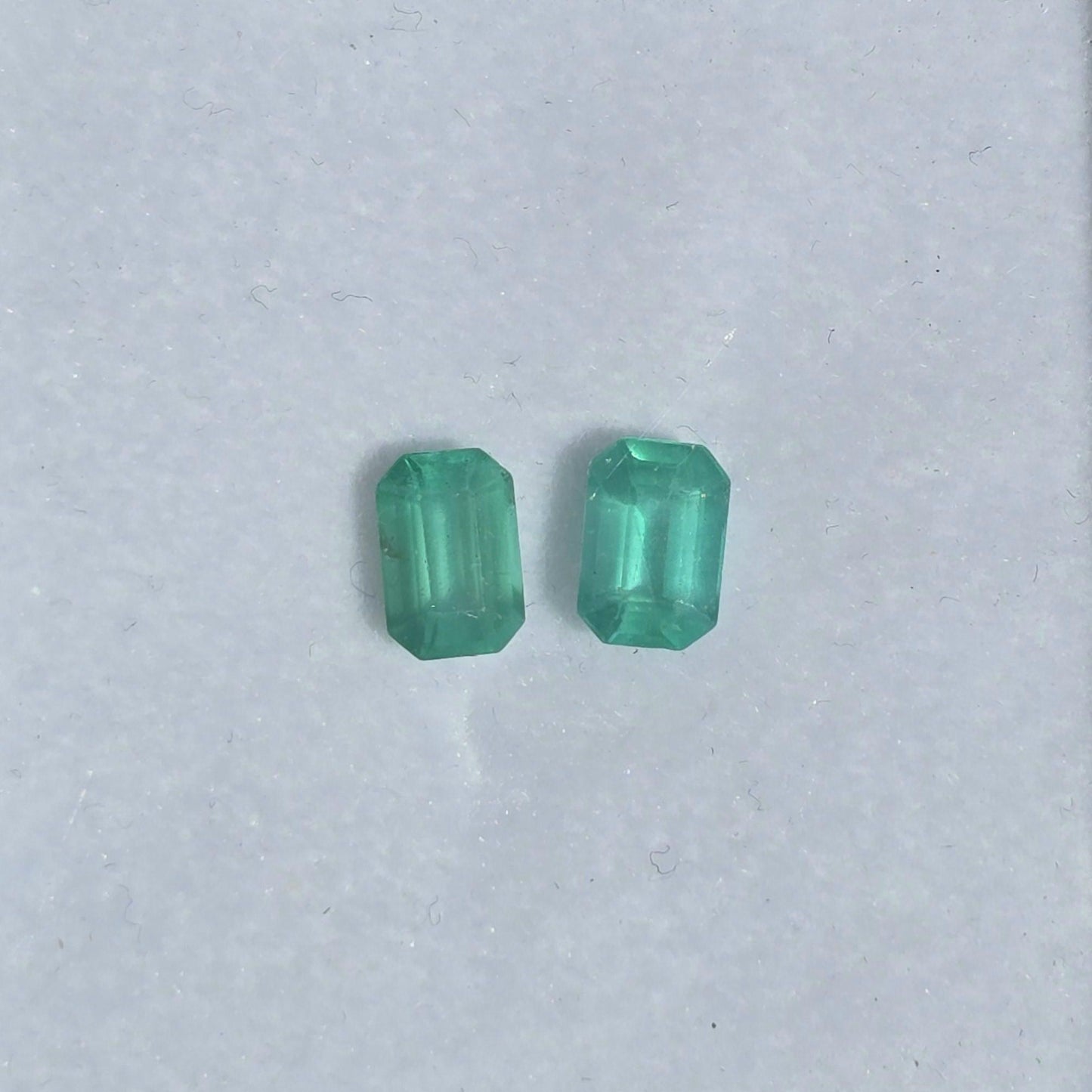 Emerald Cut Emerald Octagon Pair, 6x4MM Vivid Green Natural Emerald Earring Loose Pair 1.20Ct Certified Emerald Cut Pair For Custom Jewelry