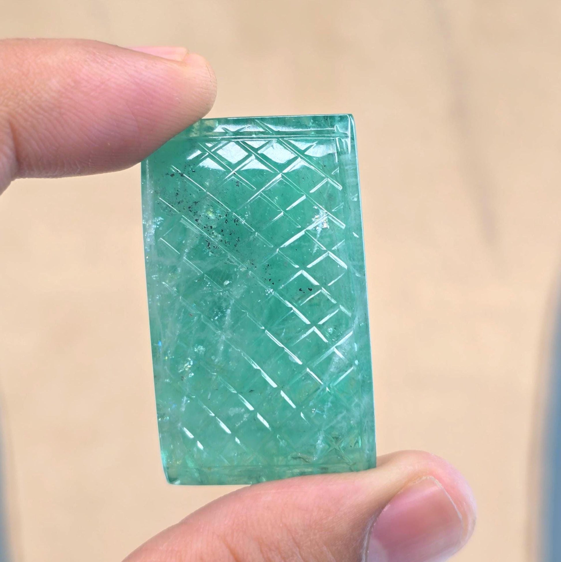 117.16 CT Colombian Emerald Carving, Big Emerald Loose Gemstone For Jewelry, Natural Emerald For Pendant, Unique Fancy Cut Untreated Emerald