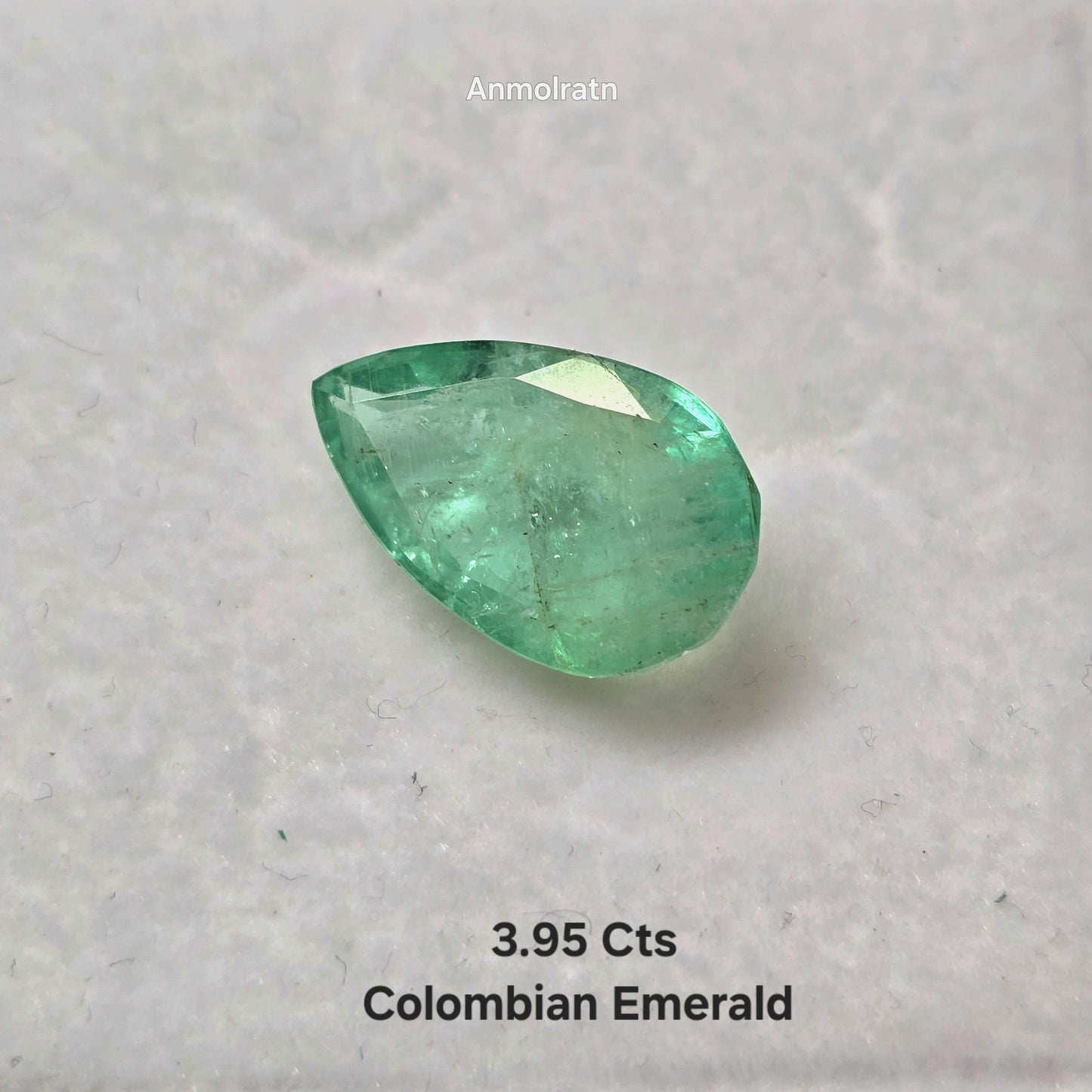 Colombian Emerald Loose Pear Cut For Ring Or Pendant, 3.95CT Emerald Pear Pendant, Natural Emerald Pear For Ring, Custom Emerald Gold Ring