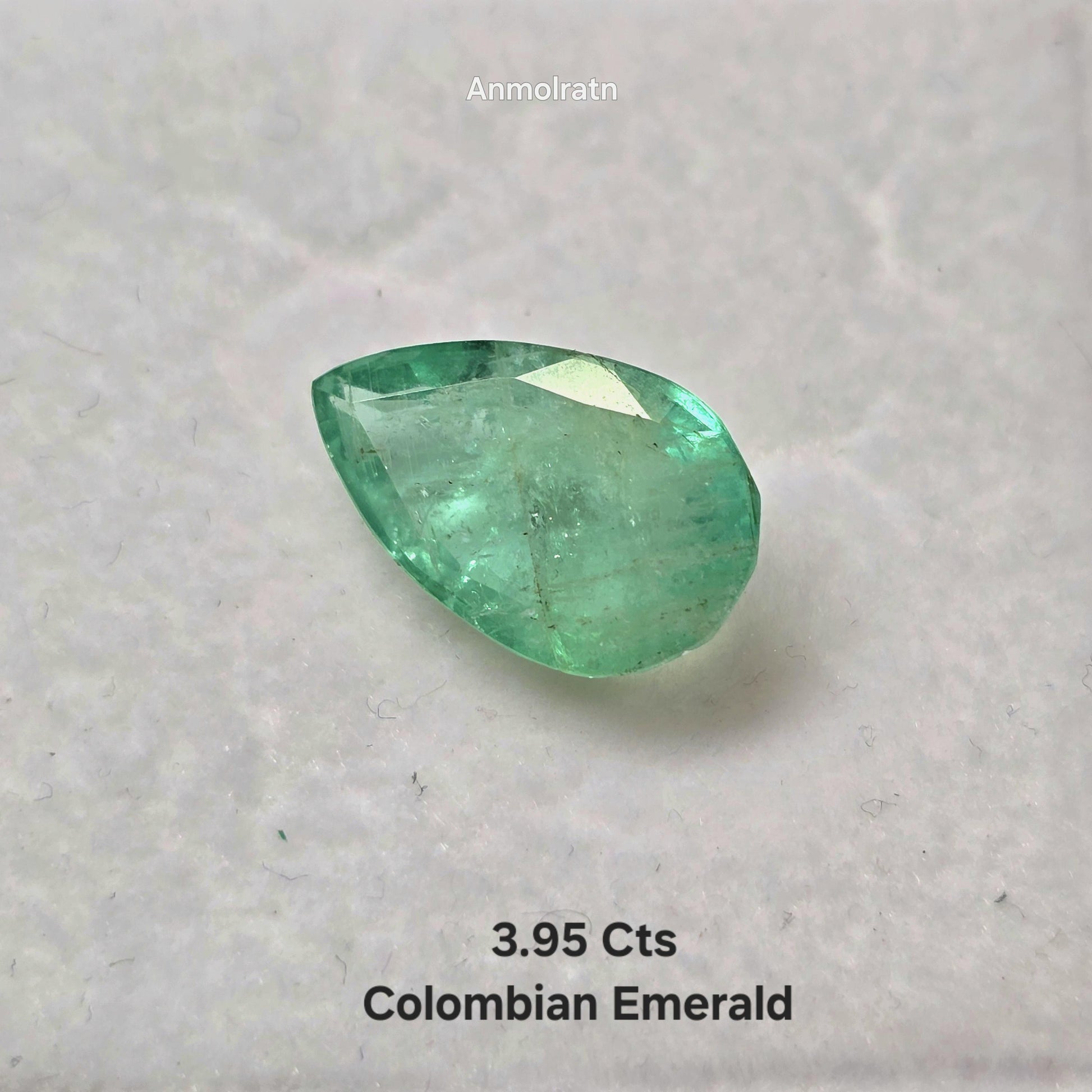 Colombian Emerald Loose Pear Cut For Ring Or Pendant, 3.95CT Emerald Pear Pendant, Natural Emerald Pear For Ring, Custom Emerald Gold Ring