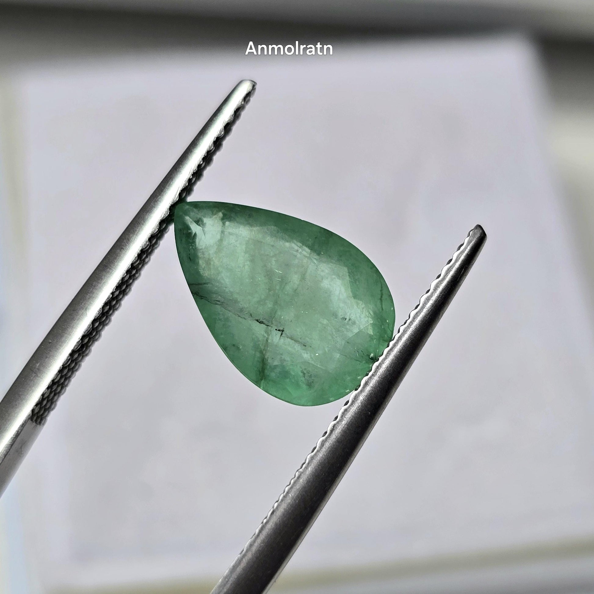 Emerald Pear Cut Teardrop 2.88CT Natural Colombian Emerald For Ring Or Pendant, 12x8MM Untreated Green Emerald Loose For Birthstone Jewelry