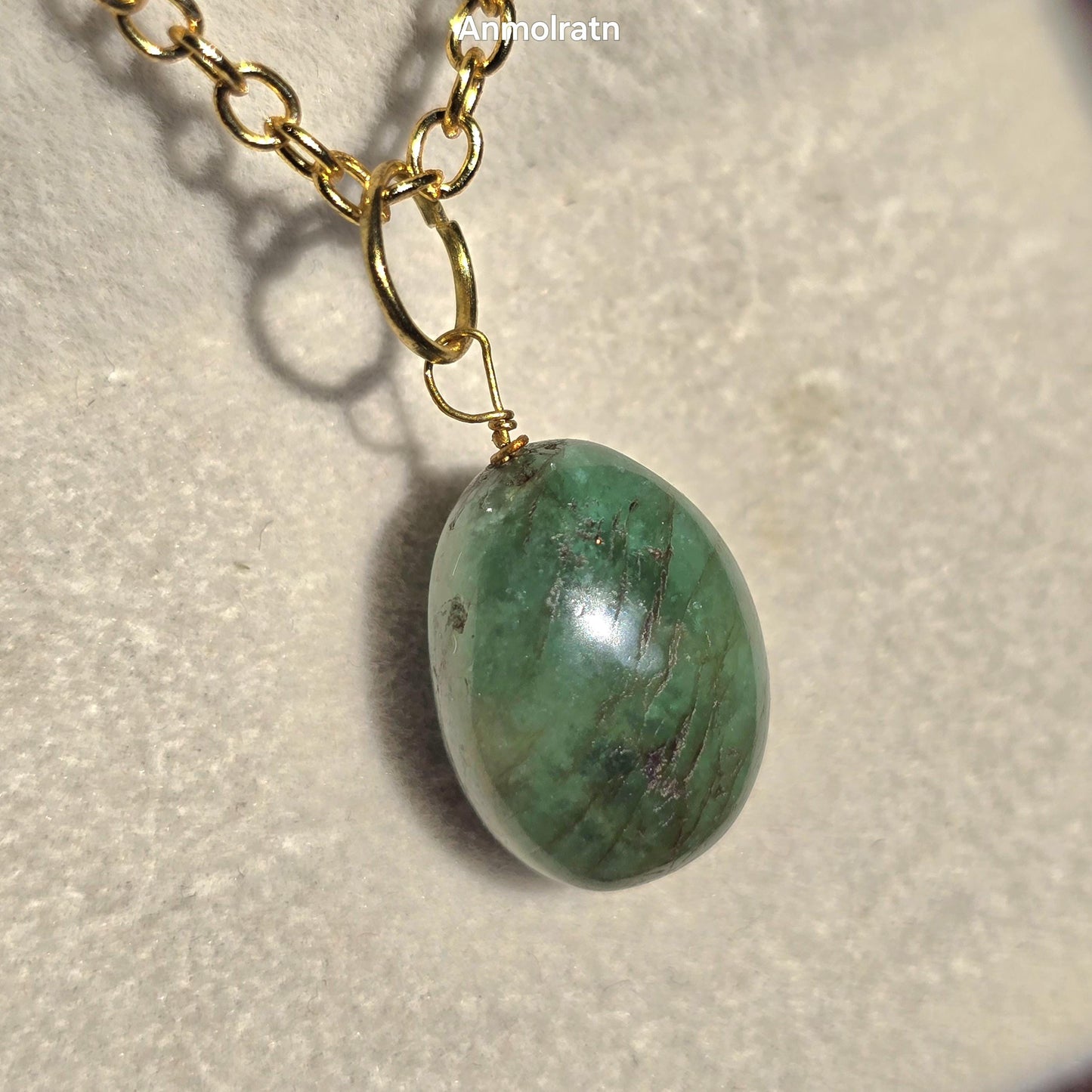 Raw Emerald Pendant Charm, Green Emerald Charm Pendant For Necklace, Untreated Emerald Pendant Men, 14Ct Natural Emerald Pendant For Women