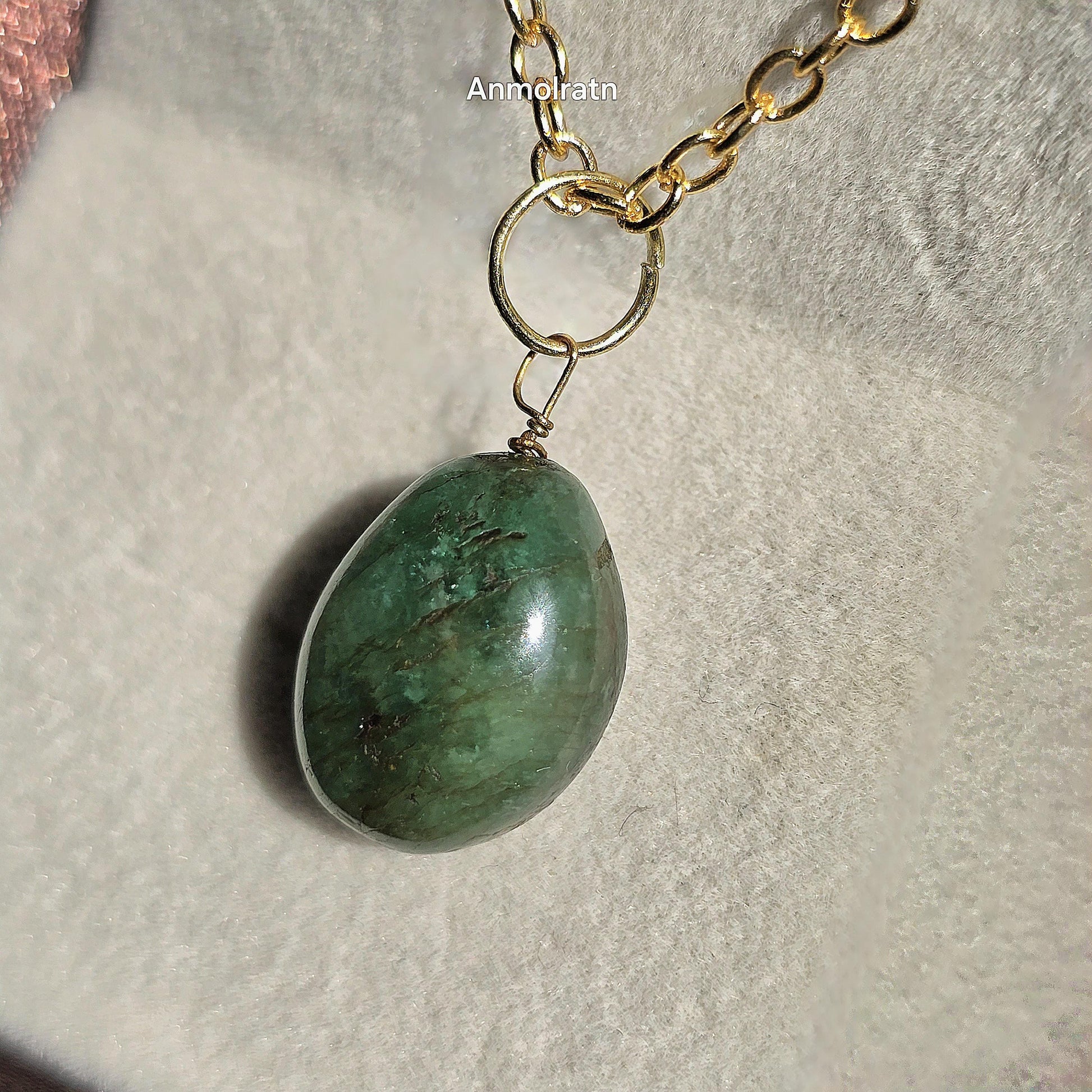 Raw Emerald Pendant Charm, Green Emerald Charm Pendant For Necklace, Untreated Emerald Pendant Men, 14Ct Natural Emerald Pendant For Women