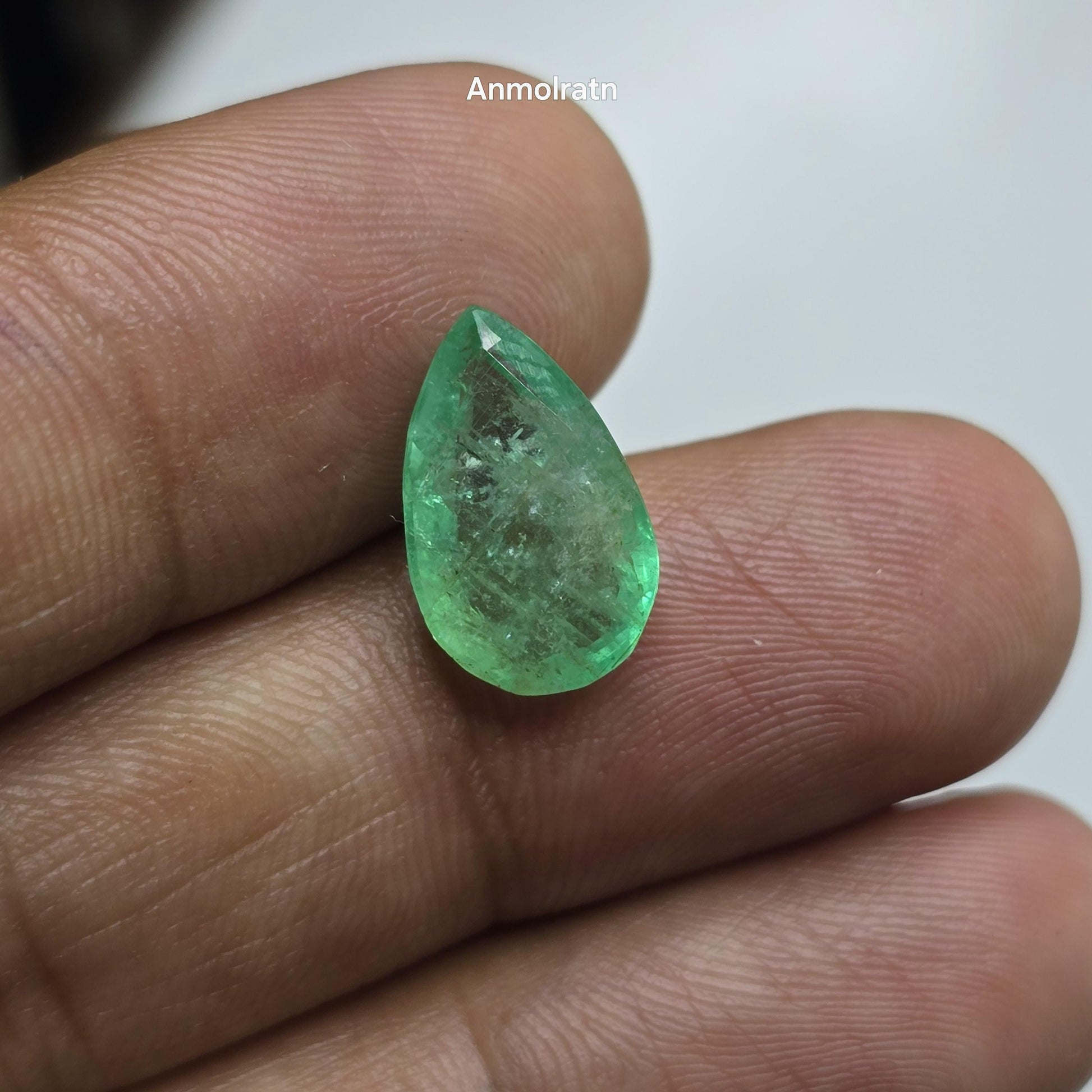 Colombian Emerald Loose Pear Cut For Ring Or Pendant, 3.95CT Emerald Pear Pendant, Natural Emerald Pear For Ring, Custom Emerald Gold Ring