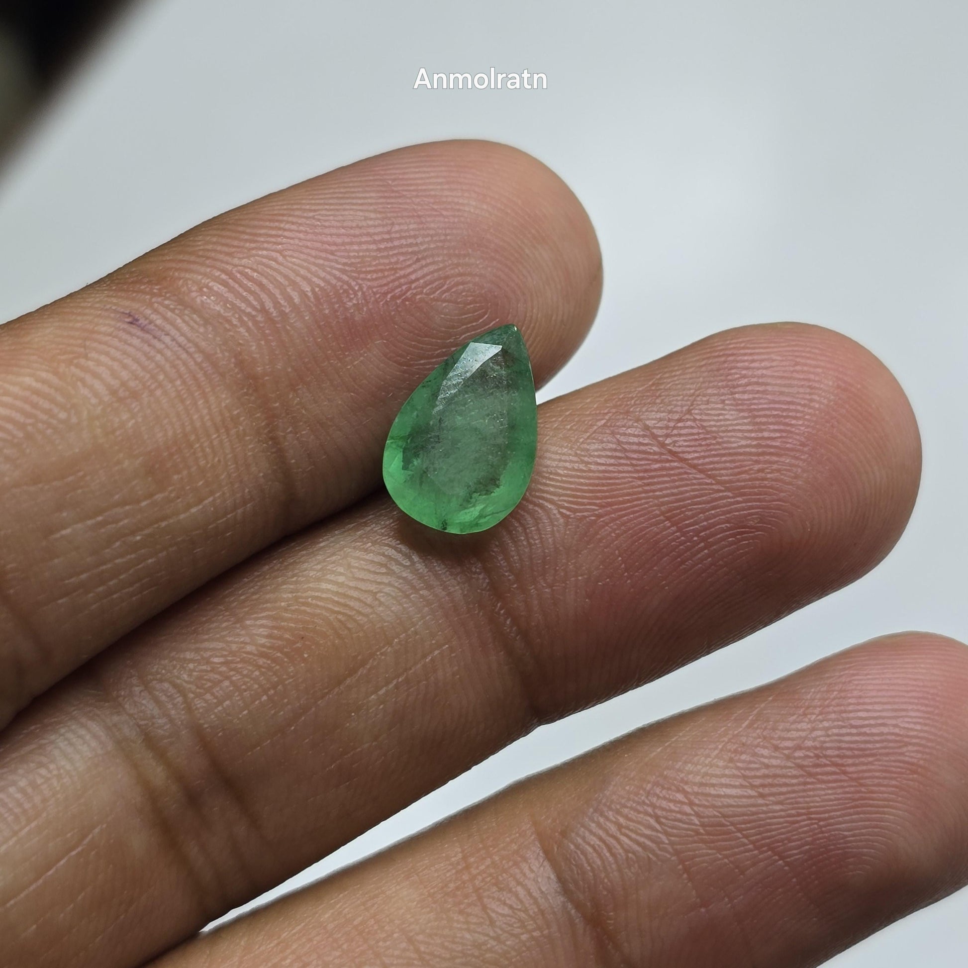 Emerald Pear Cut Teardrop 2.88CT Natural Colombian Emerald For Ring Or Pendant, 12x8MM Untreated Green Emerald Loose For Birthstone Jewelry