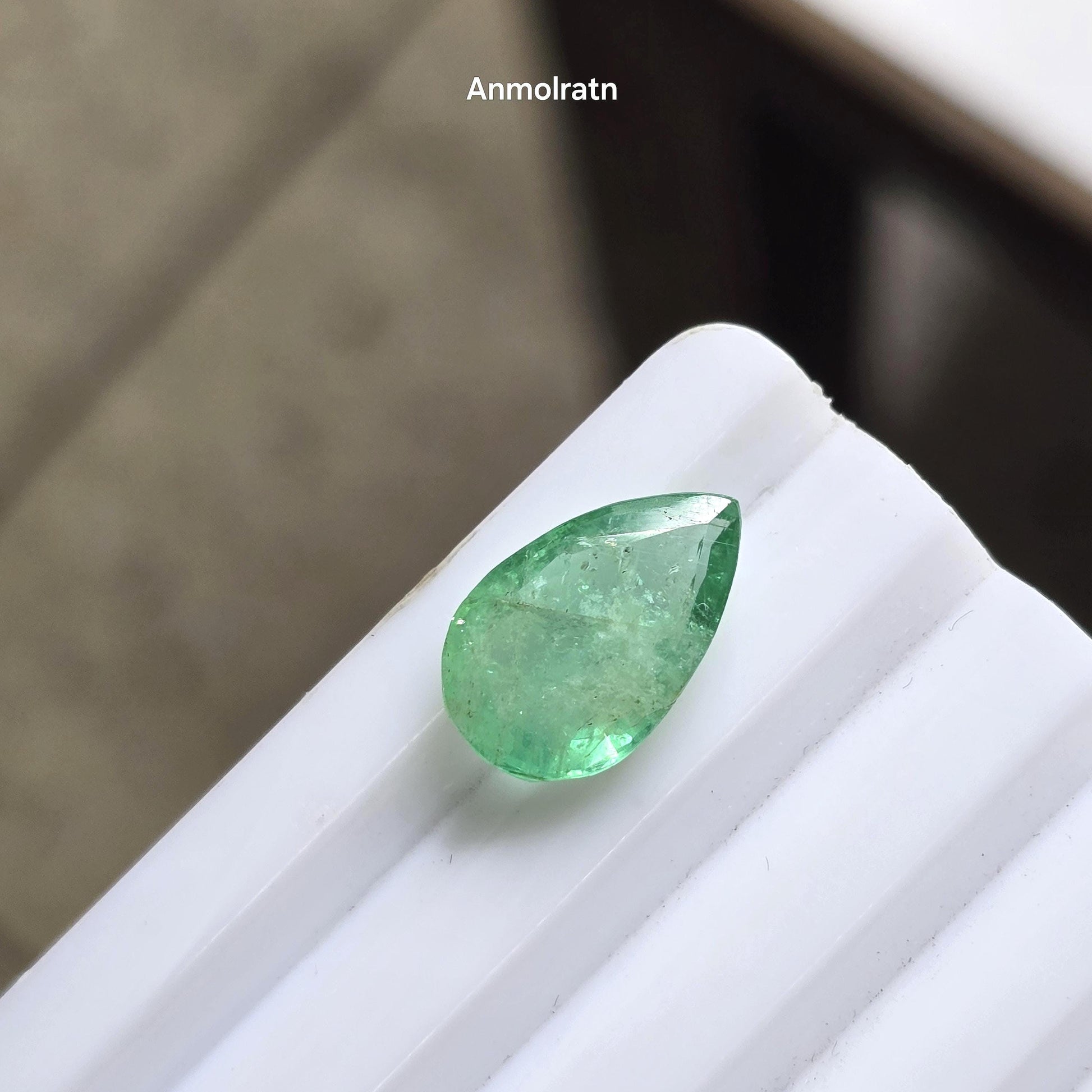 Colombian Emerald Loose Pear Cut For Ring Or Pendant, 3.95CT Emerald Pear Pendant, Natural Emerald Pear For Ring, Custom Emerald Gold Ring