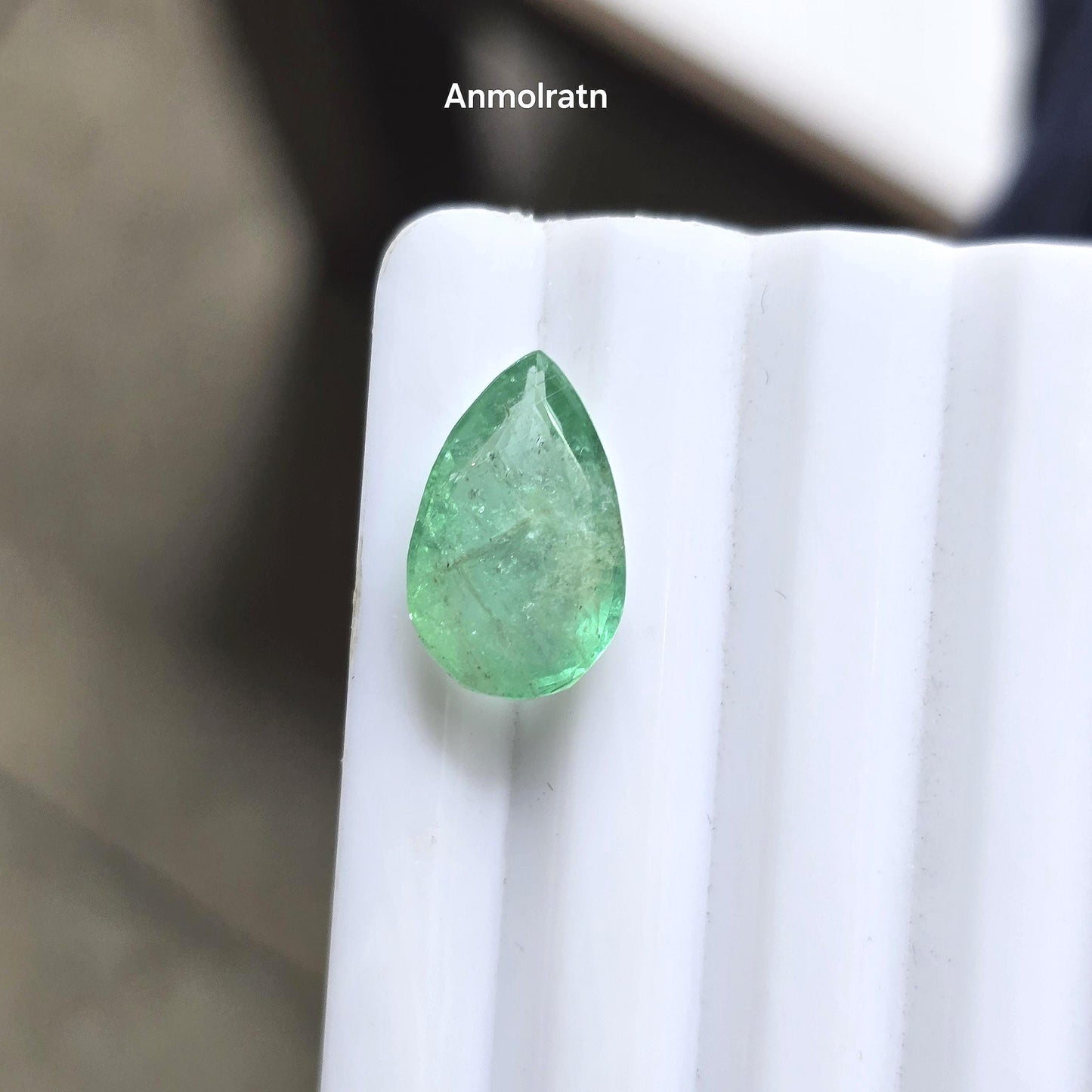 Colombian Emerald Loose Pear Cut For Ring Or Pendant, 3.95CT Emerald Pear Pendant, Natural Emerald Pear For Ring, Custom Emerald Gold Ring