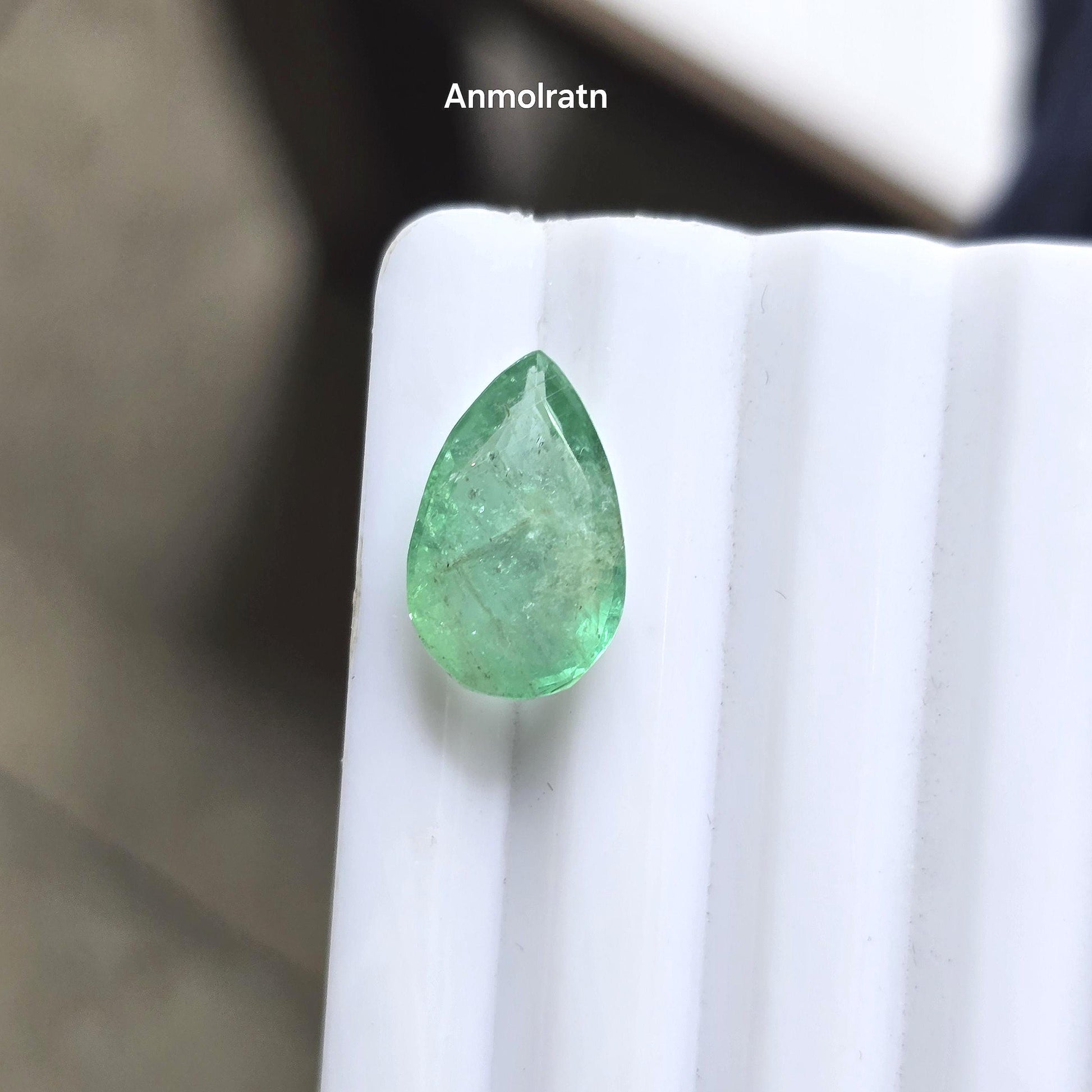 Colombian Emerald Loose Pear Cut For Ring Or Pendant, 3.95CT Emerald Pear Pendant, Natural Emerald Pear For Ring, Custom Emerald Gold Ring