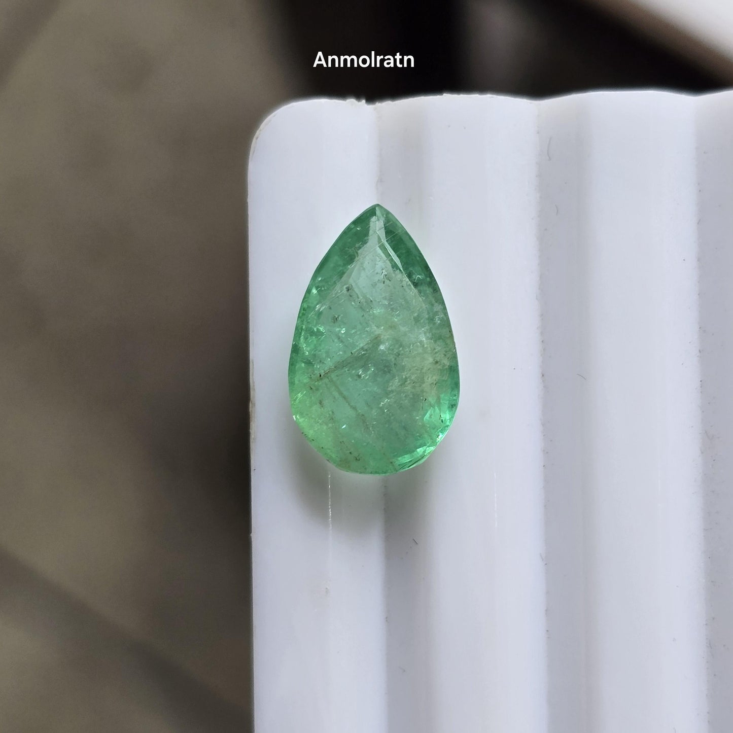 Colombian Emerald Loose Pear Cut For Ring Or Pendant, 3.95CT Emerald Pear Pendant, Natural Emerald Pear For Ring, Custom Emerald Gold Ring