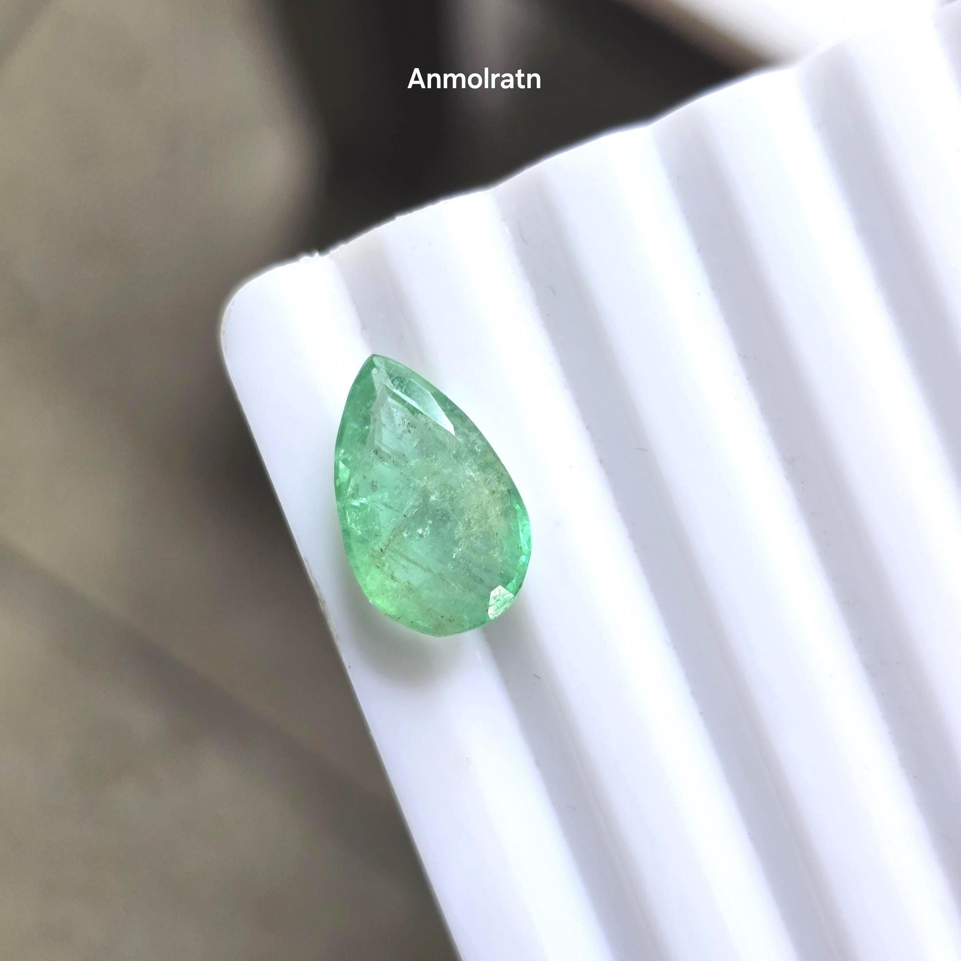 Colombian Emerald Loose Pear Cut For Ring Or Pendant, 3.95CT Emerald Pear Pendant, Natural Emerald Pear For Ring, Custom Emerald Gold Ring