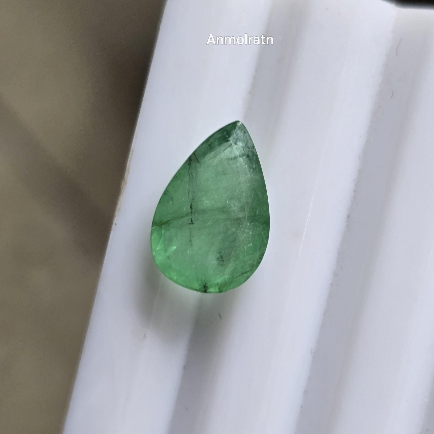 Emerald Pear Cut Teardrop 2.88CT Natural Colombian Emerald For Ring Or Pendant, 12x8MM Untreated Green Emerald Loose For Birthstone Jewelry