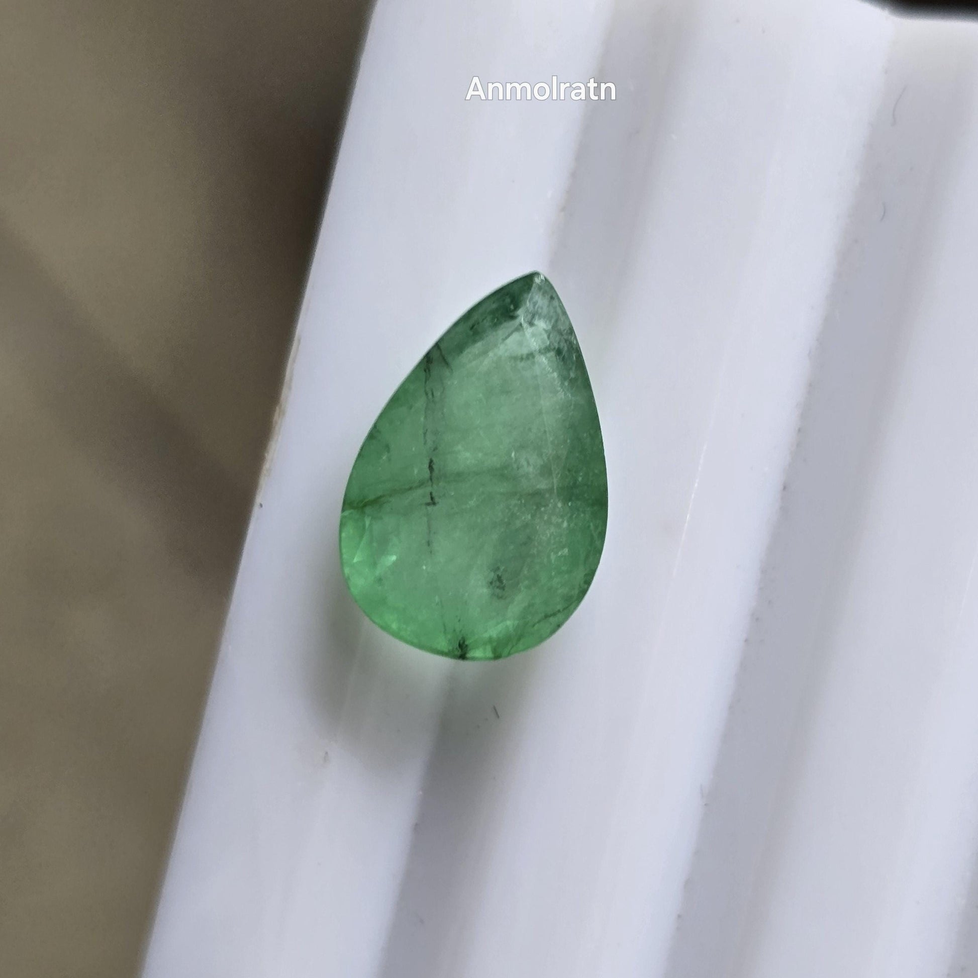 Emerald Pear Cut Teardrop 2.88CT Natural Colombian Emerald For Ring Or Pendant, 12x8MM Untreated Green Emerald Loose For Birthstone Jewelry