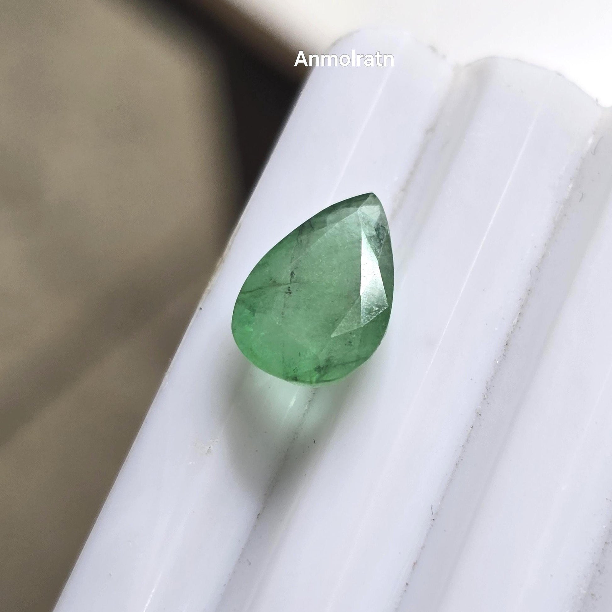 Emerald Pear Cut Teardrop 2.88CT Natural Colombian Emerald For Ring Or Pendant, 12x8MM Untreated Green Emerald Loose For Birthstone Jewelry
