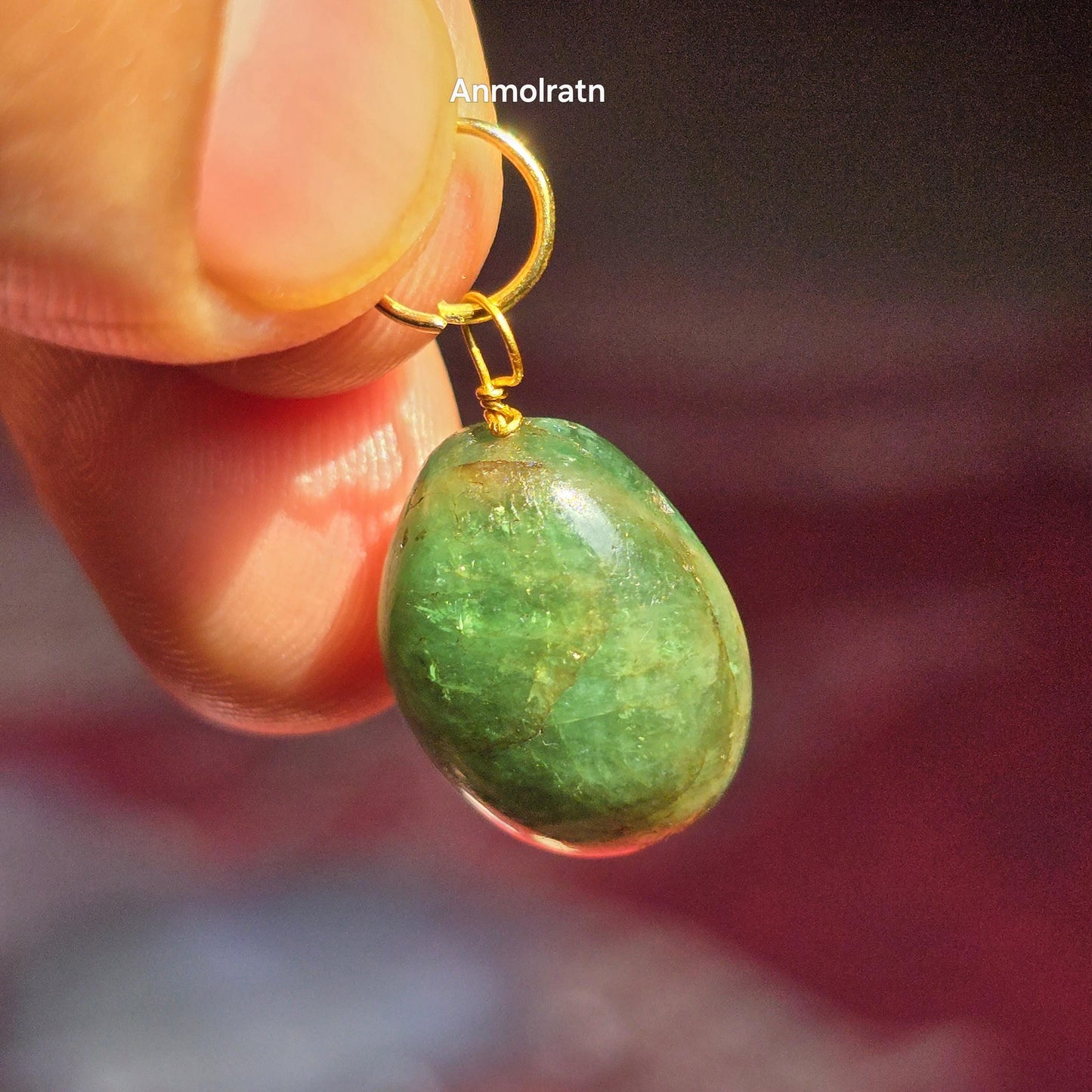 Raw Emerald Pendant Charm, Green Emerald Charm Pendant For Necklace, Untreated Emerald Pendant Men, 14Ct Natural Emerald Pendant For Women