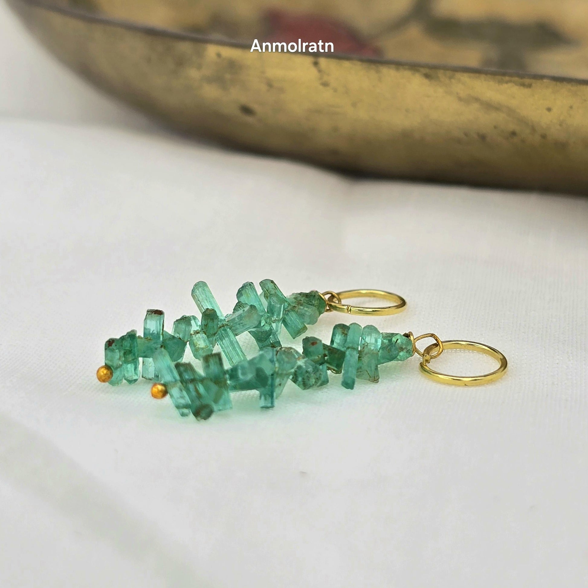 Emerald Charms For Earring, Natural Emerald Dangler Hoop, Raw Colombian Emerald Earring Drop, Detachable Emerald Charm For Hoops & Necklace