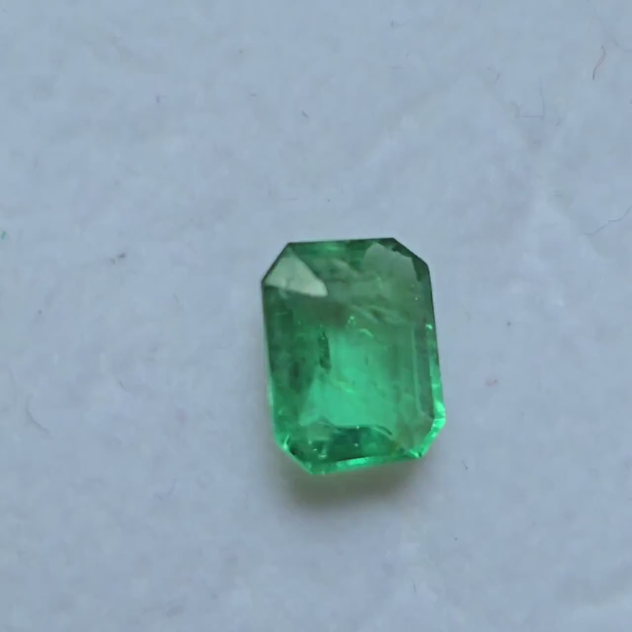 14k Emerald Cut Ring For Women, Bright Green Emerald Octagon Cluster Ring, Untreated Natural Emerald Ring Gift For Her, Dainty Emerald Ring